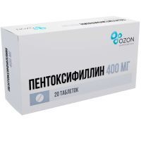 Пентоксифиллин таб. с пролонг. высв. п/пл. об. 400мг №20 Озон/Россия
