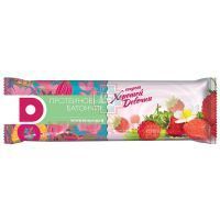 Батончики мюсли ДОМАШНИЙ Протеиновый земляничный 40г Линфас