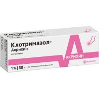Клотримазол-Акрихин туба(мазь д/наружн. прим.) 1% 30г №1 Акрихин/Россия