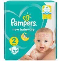 Подгузники PAMPERS New Baby Dry Maxi (4-8кг) №27 Проктер энд Гэмбл