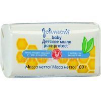 Мыло детское ДЖОНСОН baby PURE PROTECT антибакт. 100г Johnson&Johnson/Франция