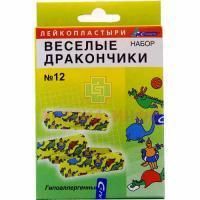 Лейкопластырь бактерицидный С-ПЛАСТ Веселые дракончики набор №12 Сарепта-Медипласт/Украина