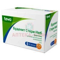 Буденит Стери-Неб амп.(сусп. д/инг. доз.) 0,25мг/мл 2мл №12 п/э спаян.(блок. 5шт.) пач.карт.кор.карт. IVAX Pharmaceuticals UK Limited/Соединенное Королевство