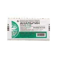 Анальгин амп.(р-р д/в/в и в/м введ.) 500мг/мл 2мл №10 Борисовский ЗМП/Беларусь