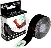 Лента SFM-PLASTER 2,5см х 500см кинезиологическая на хлоп. основе (черн.) SFM Hospital Products/Германия