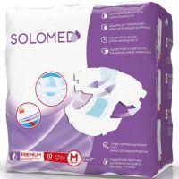 Подгузники для взрослых SOLOMED Premium Medium №10 Фламинго/Россия