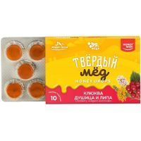 Карамель Твердый мед медовая Клюква душица липа 30г Хани Вэй/Россия