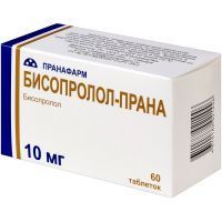 Бисопролол-Прана таб. п/пл. об. 10мг №60 Пранафарм/Россия