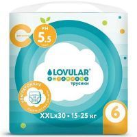 Подгузники-трусики LOVULAR Витаминка разм. XXL (15-25кг) №30 Lovular/Великобритания