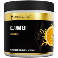 AWOCHACTIVE Коллаген морской с вит. С пор. 180г (банка) апельсиновый шейк Арсенал атлета
