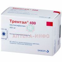 Трентал 400 таб. с пролонг. высв. п/пл. об. 400мг №60 Zentiva Private Limited/Индия