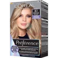 LOREAL PARIS PREFERENCE краска д/волос в наборе тон 8.1 (Копенгаген) L Oreal/Франция