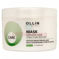 Маска для волос OLLIN CARE Интенсивная д/восстановления структуры волос 500мл Ollin Professional/Россия