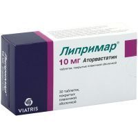 Липримар таб. п/пл. об. 10мг №30 Viatris Pharmaceuticals LLC/Пуэрто-Рико/Pfizer Manufacturing Deutschland/Германия