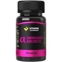 Альфа-липоевая кислота VITAMIN TECHNOLOGY капс. №30 Жива Продукт ПРО/Россия