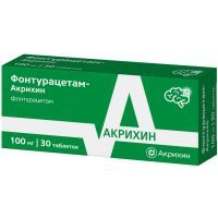 Фонтурацетам-Акрихин таб. 100мг №30 Акрихин/Россия