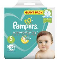 Подгузники PAMPERS Active baby Dry Junior (11-16кг) №64 Проктер энд Гэмбл/Россия