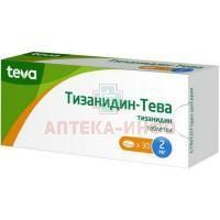 Тизанидин-Тева таб. 2мг №30 Teva Pharmaceutical Works Private/Венгрия