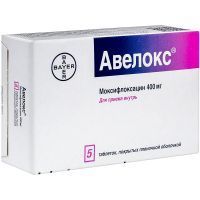 Авелокс таб. п/пл. об. 400мг №5 Bayer HealthCare Manufacturing/Италия