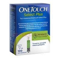 Тест-полоска ONE TOUCH д/глюкометра "Оne Touch Select plus" №100 Lifescan Europe/Швейцария/Фармстандарт-Лексредства/Россия