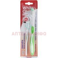 Зубная щетка WHITE GLO Flosser + ластик д/удаления налета Barros/Австралия