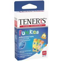 Лейкопластырь TENERIS FUN KIDS с ионами серебра на полимерн. основе №20 PharmLine/Великобритания