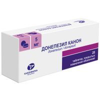 Донепезил Канон таб. п/пл. об. 5мг №28 Канонфарма Продакшн/Россия