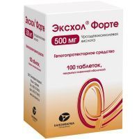 Эксхол Форте таб. п/пл. об. 500мг №100 банка Канонфарма Продакшн