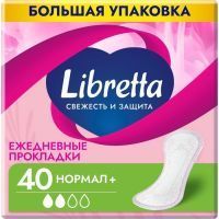 Прокладки гигиенические Libretta ежедн. Свежесть и защита нормал плюс №40 GuangDong Kawada Sanitary Products Co/Китай