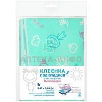 Клеенка подкладная с ПВХ покрытием 0,68м х 0,48м (с рисунком) с резин. Виталфарм/Россия