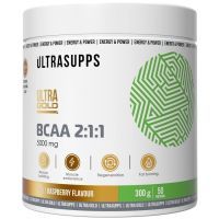 ULTRASUPPS Ultra Gold БЦАА 2:1:1 пор. 300г (малина) банка Ultra Energy Supplements Trading L.L.C/ОАЭ