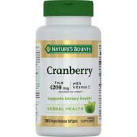 Нэйчес Баунти (Natures Bounty) Концентрат ягод клюквы (4200мг свежих ягод) с витамином C капс. №100 Natures Bounty/NHS U.S. LLC/США