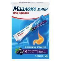 Маалокс мини пак.-саше(сусп. для приема внутрь) 4,3мл №6 (черн.смородина) A.Nattermann&Cie/Германия