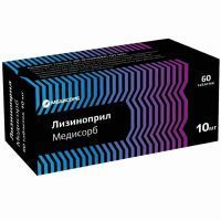 Лизиноприл Медисорб таб. 10мг №60 Медисорб