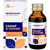 Фитобальзам АЛТАЙСКИЙ НЕКТАР Сахар в норме на фруктозе 100мл Алтайский нектар/Россия