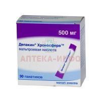 Депакин Хроносфера пак.(гран. с пролонг. высвоб.) 500мг №30 Sanofi-Winthrop Industrie/Франция