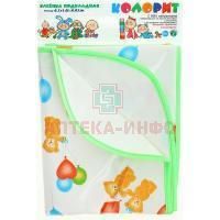 Клеенка КОЛОРИТ подкладная ПВХ 0,7 х 1м (окантовка с тесьмой) резинка-держатель Колорит