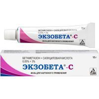 Экзобета-С туба(мазь д/наружн. прим.) 0,05% + 3% 30г №1 Agio Pharmaceuticals/Индия