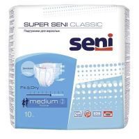 Подгузники для взрослых SUPER SENI Classic Medium №10 TZMO S.A./Польша