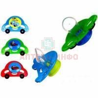 Соска-пустышка БУСИНКА "Автомобиль" силик. с прикусом (3-6мес.) (арт. 413) Guangzhou Holdings Sinok/Китай