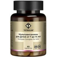 Витаминно-минеральный комплекс от А до Цинка TETRALAB таб. жев. №60 д/детей 7-14лет Квадрат-С
