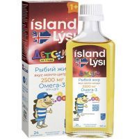 Лиси Омега-3 Рыбий жир детский фл.(жидк. д/внутр. прим.) 240мл (манго-цитрус) Lysi HF/Исландия