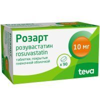 Розарт таб. п/пл. об. 10мг №90 Teva Pharma S.L.U./Испания