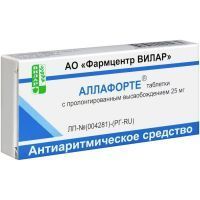 Аллафорте таб. с пролонг. высв. 25мг №30 Фармцентр ВИЛАР/Россия