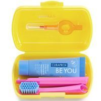 Набор CURAPROX Be You Дорожный набор (зубная щетка+зубная паста 10мл+ершики CP 10 желт.) Curaden/Швейцария