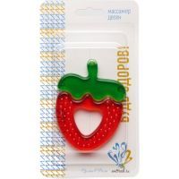 Прорезыватель д/зубов Будь Здоров с водой "Клубника" АМТ Трейд