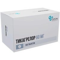Тикагрелор таб. п/пл. об. 60мг №168 Озон