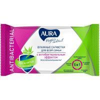 Салфетки AURA Tropical cocktail влажн. антибакт. эффект №15 Коттон клаб/Россия