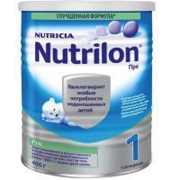 Смесь молочная НУТРИЛОН-1 Pre д/недонош. и маловес. детей с молочн. липидами 400г Nutricia/Нидерланды