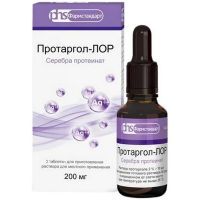 Протаргол-ЛОР таб. д/приг. р-ра 200мг №2 (фл.+насадка-распылитель) Фармстандарт-Лексредства/Россия
